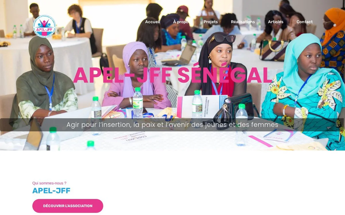 Site de l'association APEL-JFF Sénégal