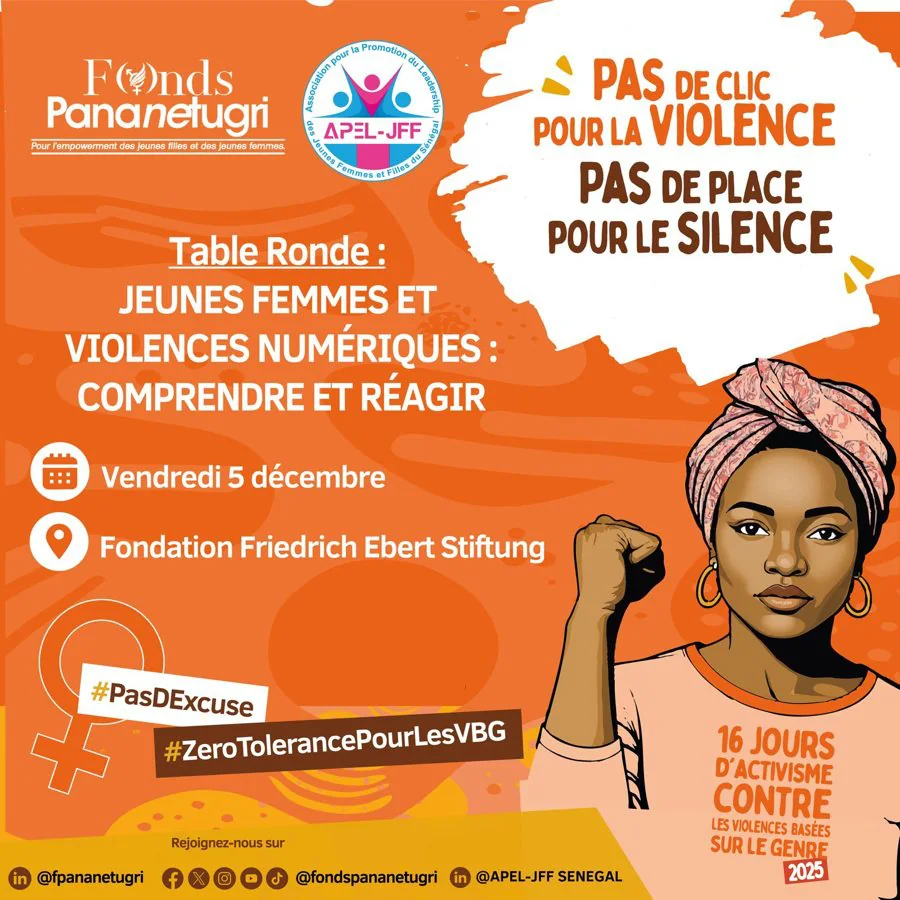 Affiche — table ronde sur les violences numériques