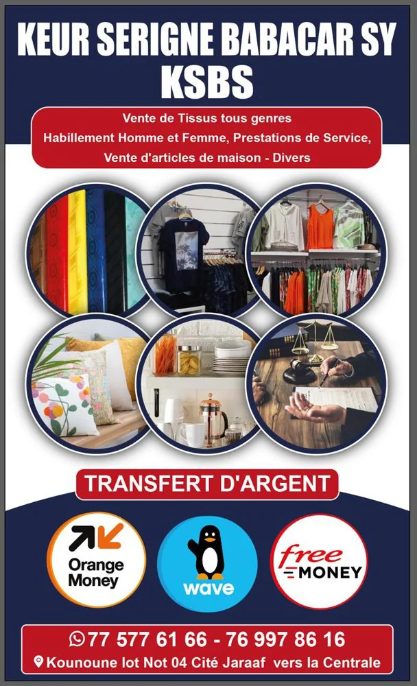 Affiche — commerce de tissus