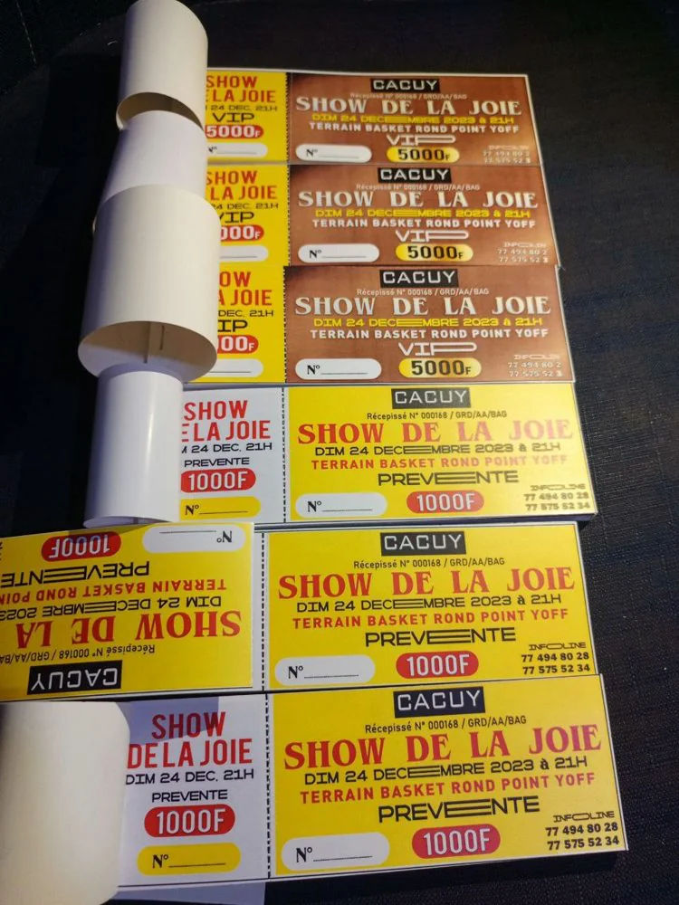 Tickets de spectacle